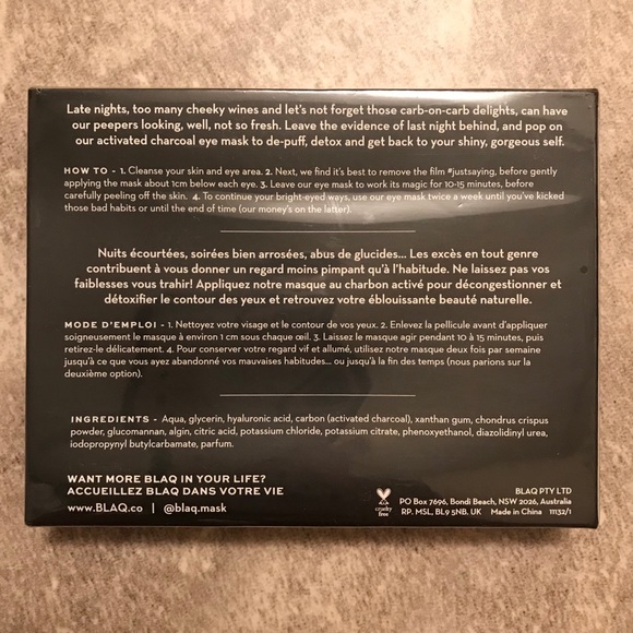 BLAQ Eye Masks NIP - Picture 2 of 2